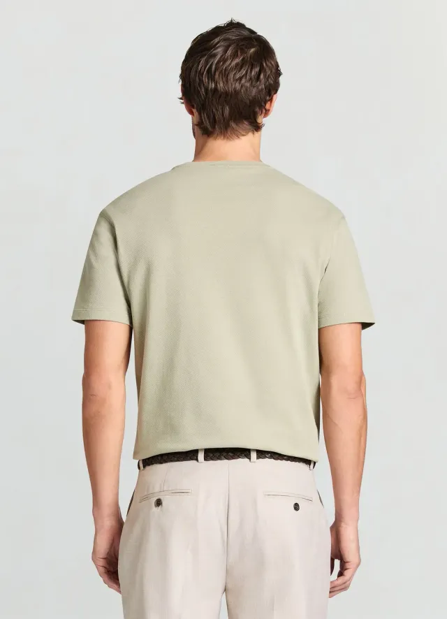 Calliope T-shirt homme piqué col rond uni manches courtes