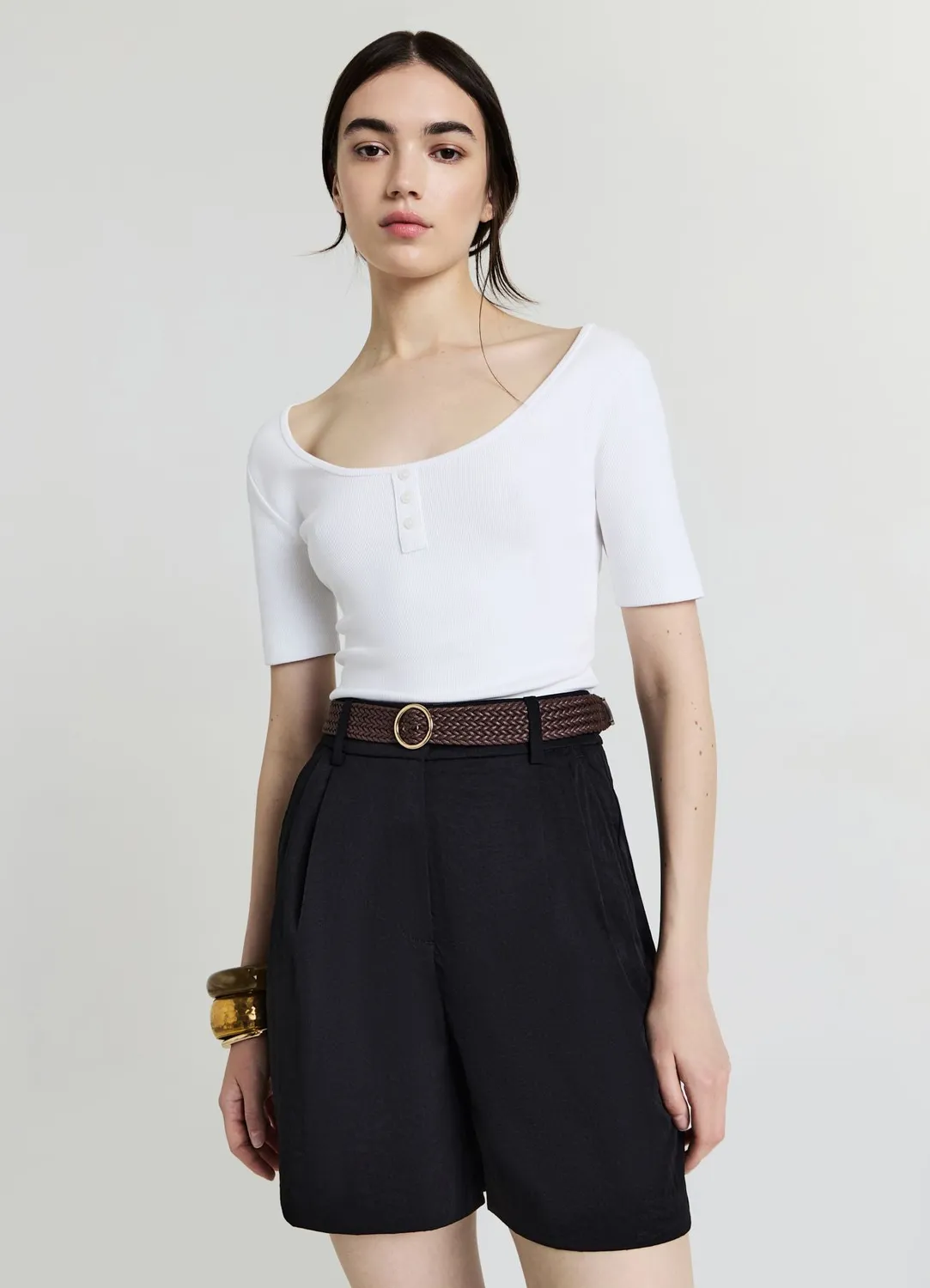 Calliope bermuda à ceinture femme coupe regular