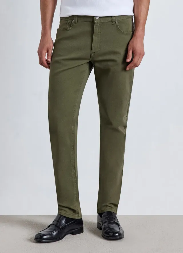 Calliope 5 poches drill pantalon homme uni