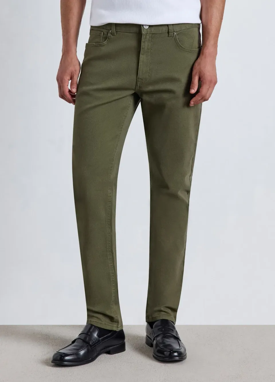Calliope 5 poches drill pantalon homme uni