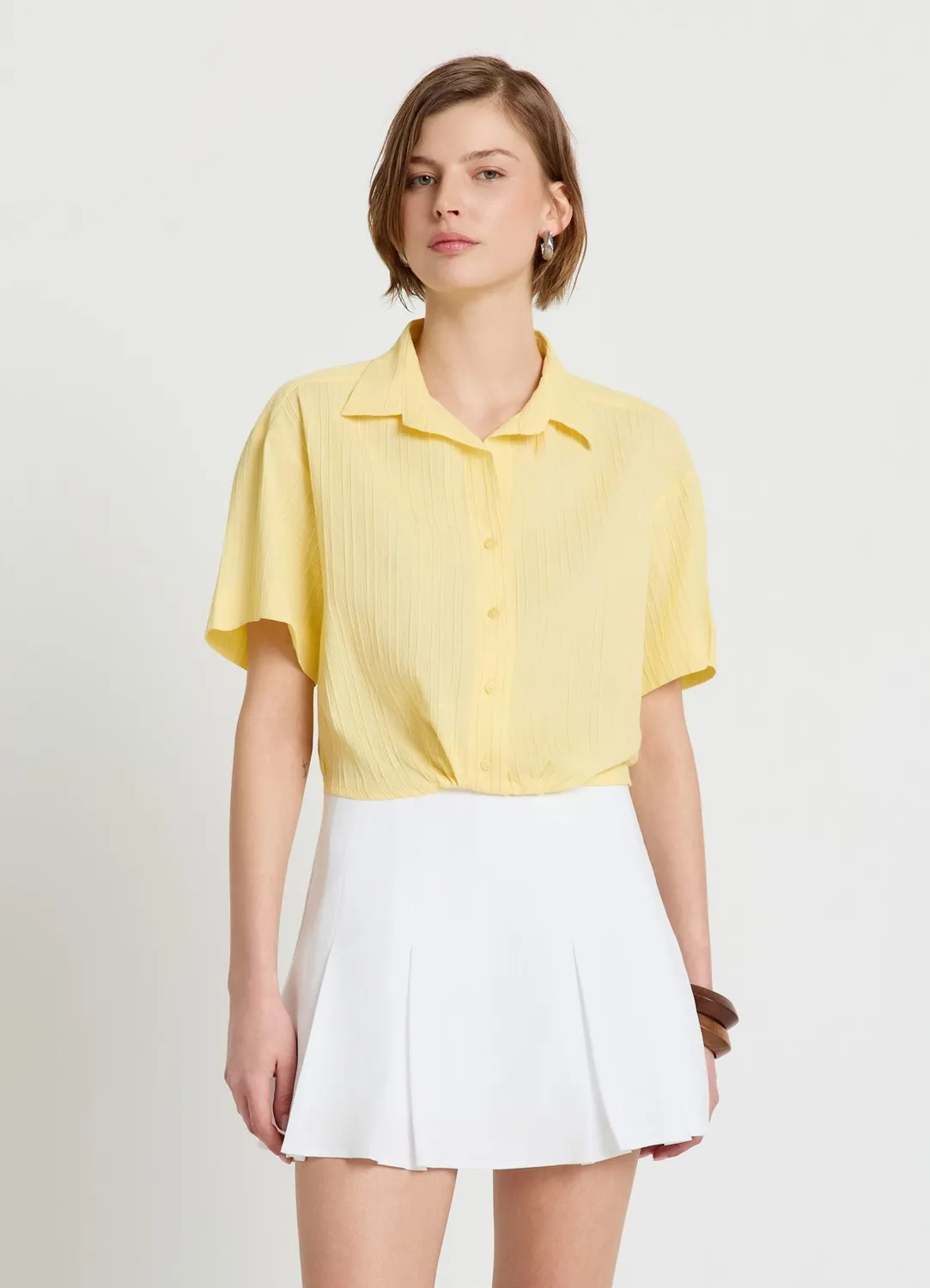 Calliope jupe-culotte femme plissée taille haute