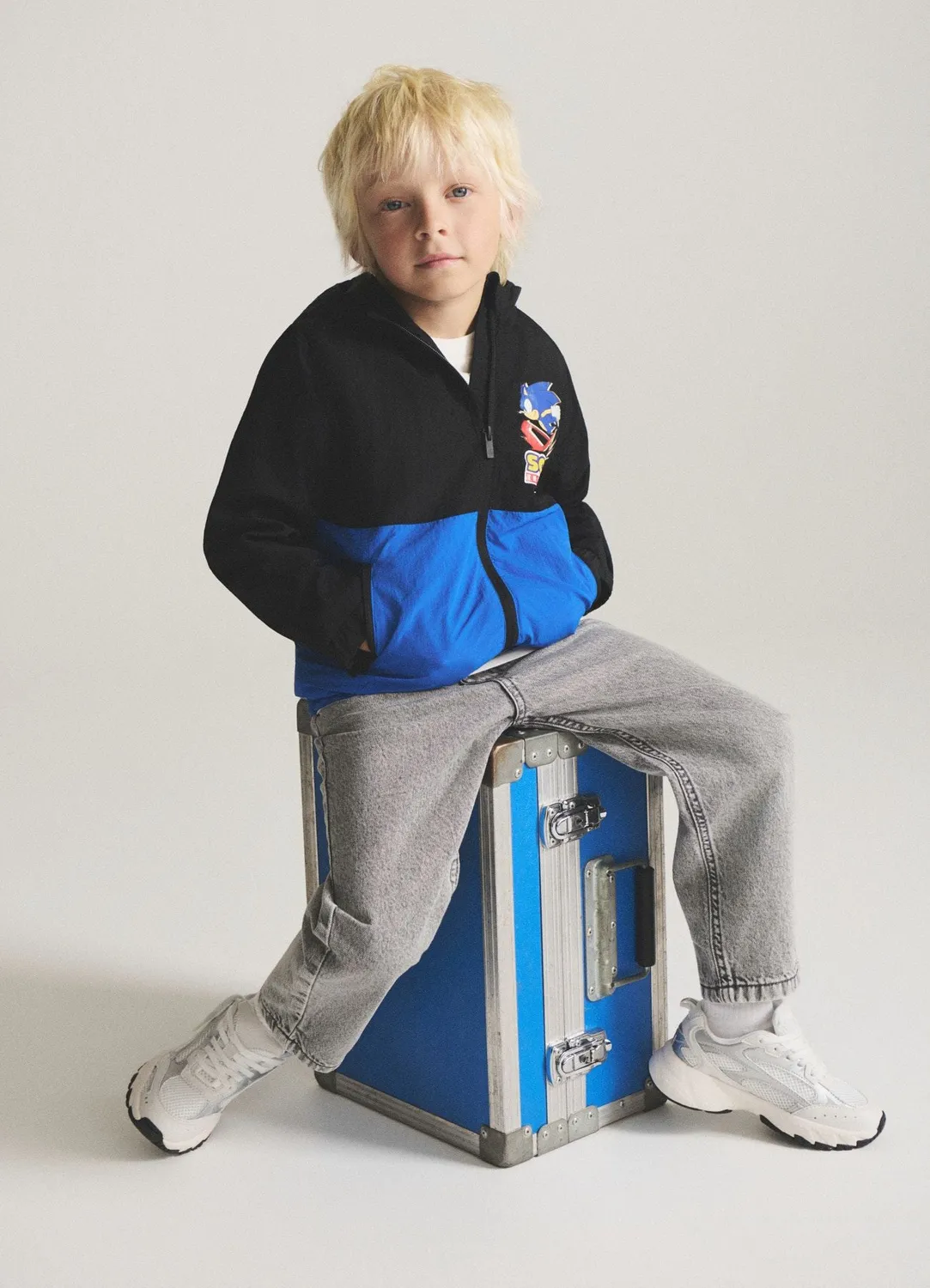 Calliope coupe-vent enfant Sonic capuche imprimé