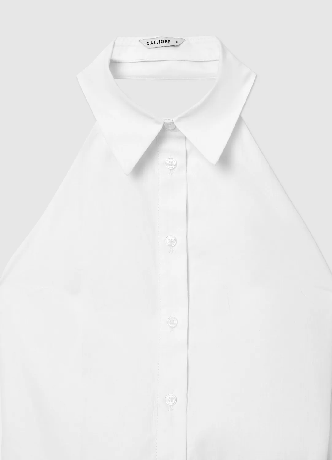 Calliope top chemise femme licou uni en coton
