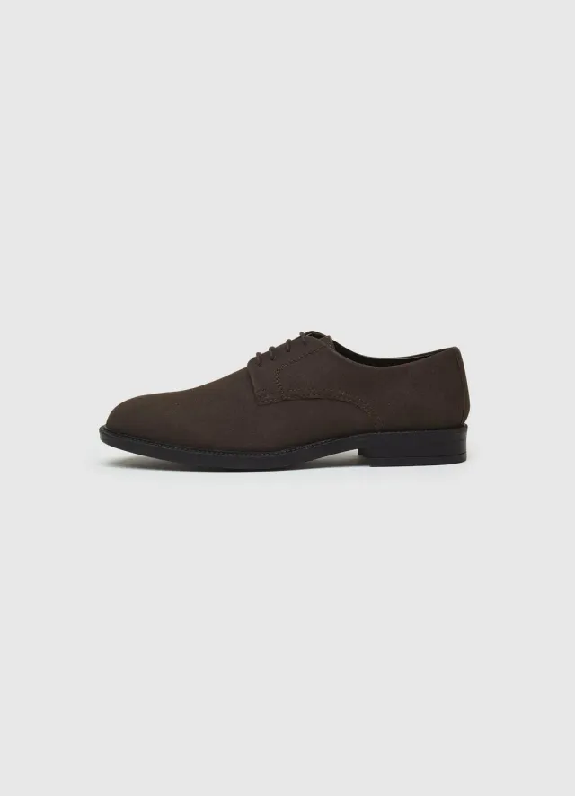 Calliope derby stringate simil daim chaussures homme