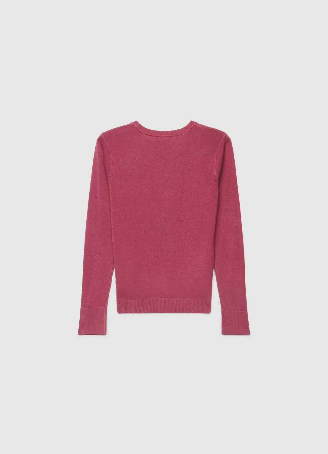 Calliope pull col rond femme uni manches longues côtelé