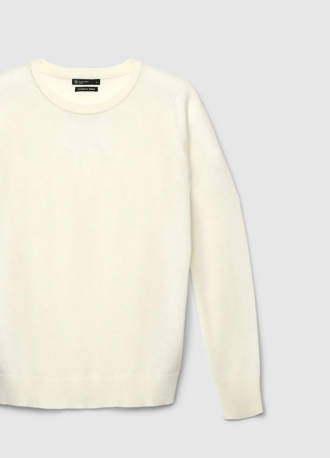 Calliope Pull femme col rond maille fine coupe droite