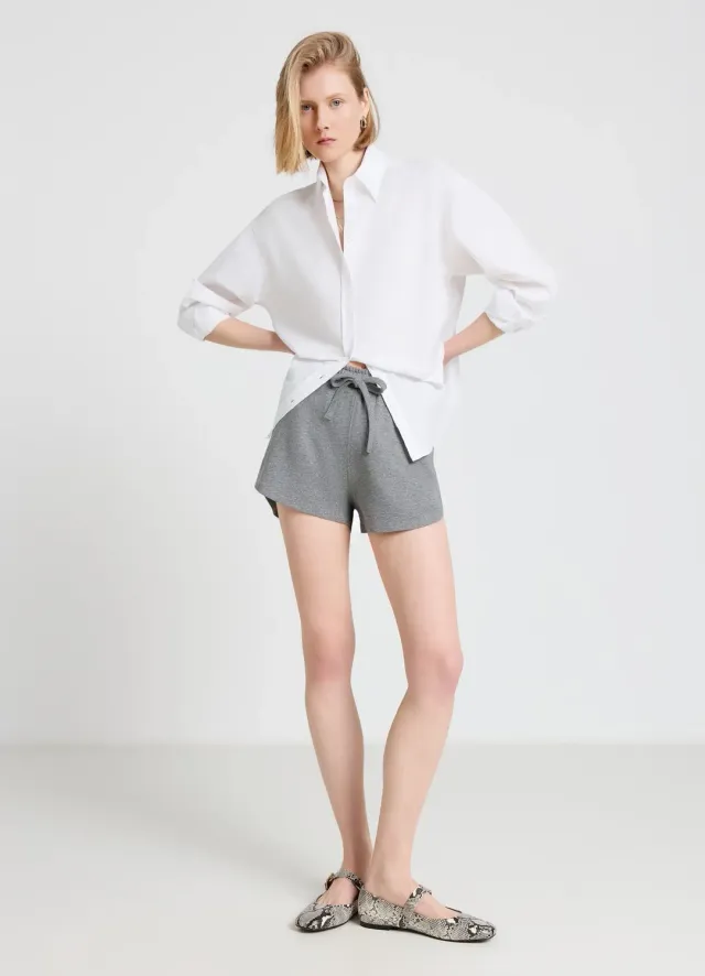 Calliope short jogging brillant short femme molleton