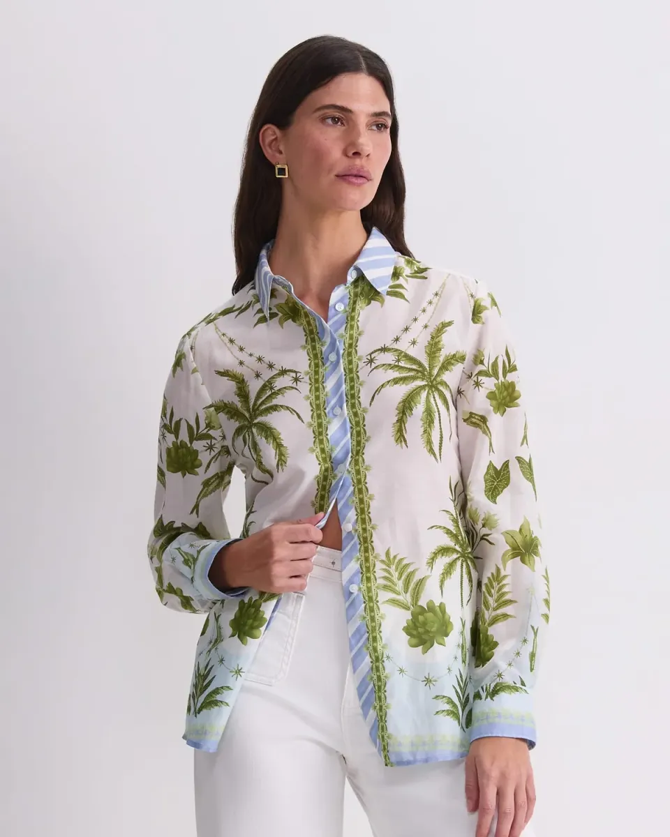 Sportscraft Hampton chemise coton soie imprimé