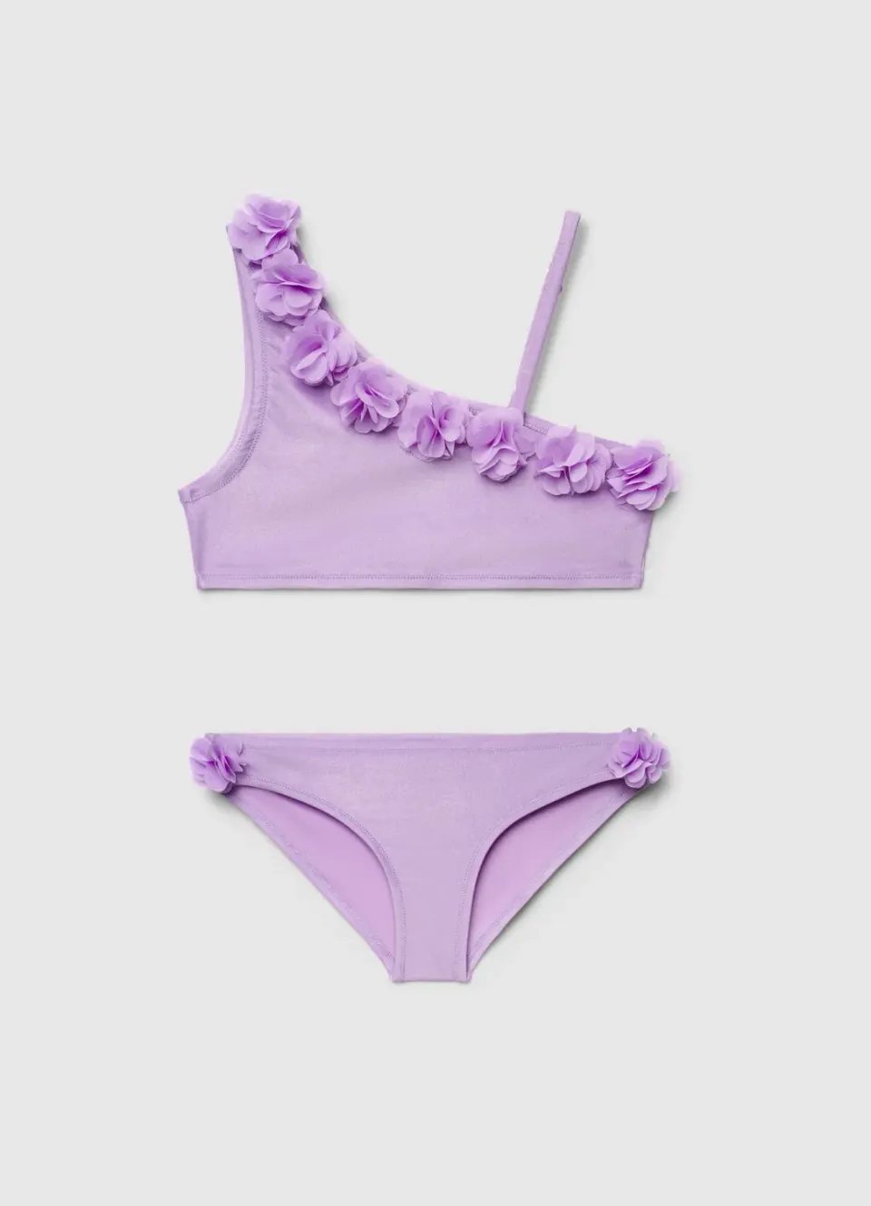 Calliope bikini fille fleurs maillot 2 pièces uni