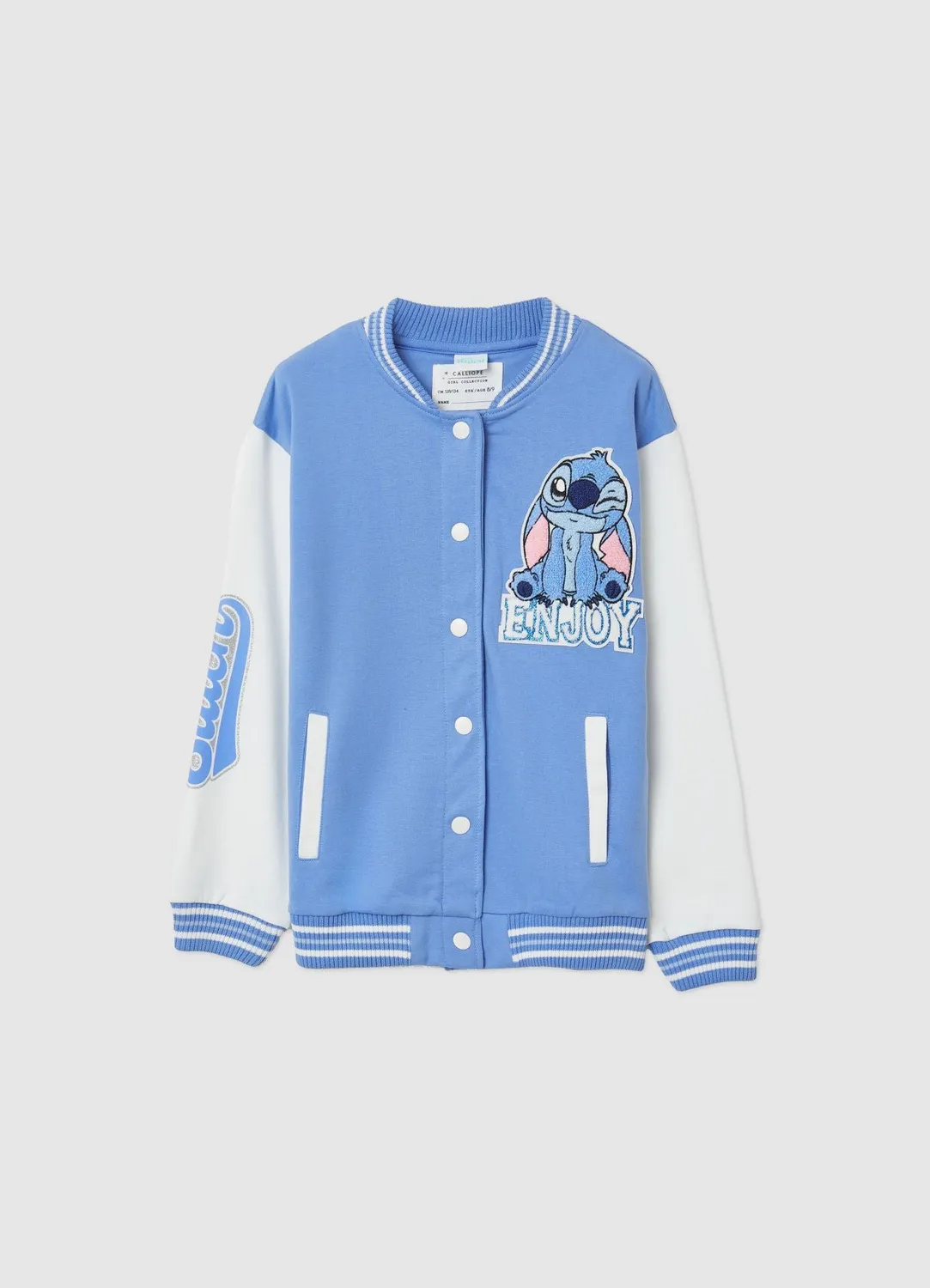 Calliope Bomber college Stitch veste fille bleu
