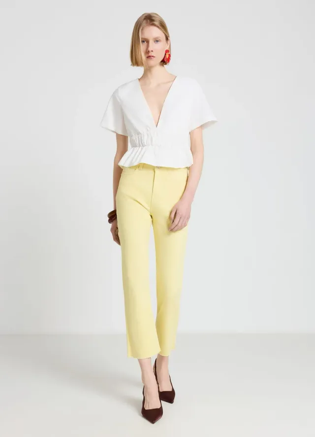 Calliope jean cropped flare femme uni regular