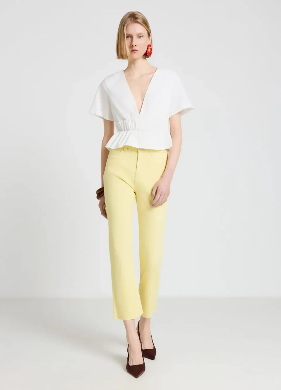Calliope jean cropped flare femme uni regular