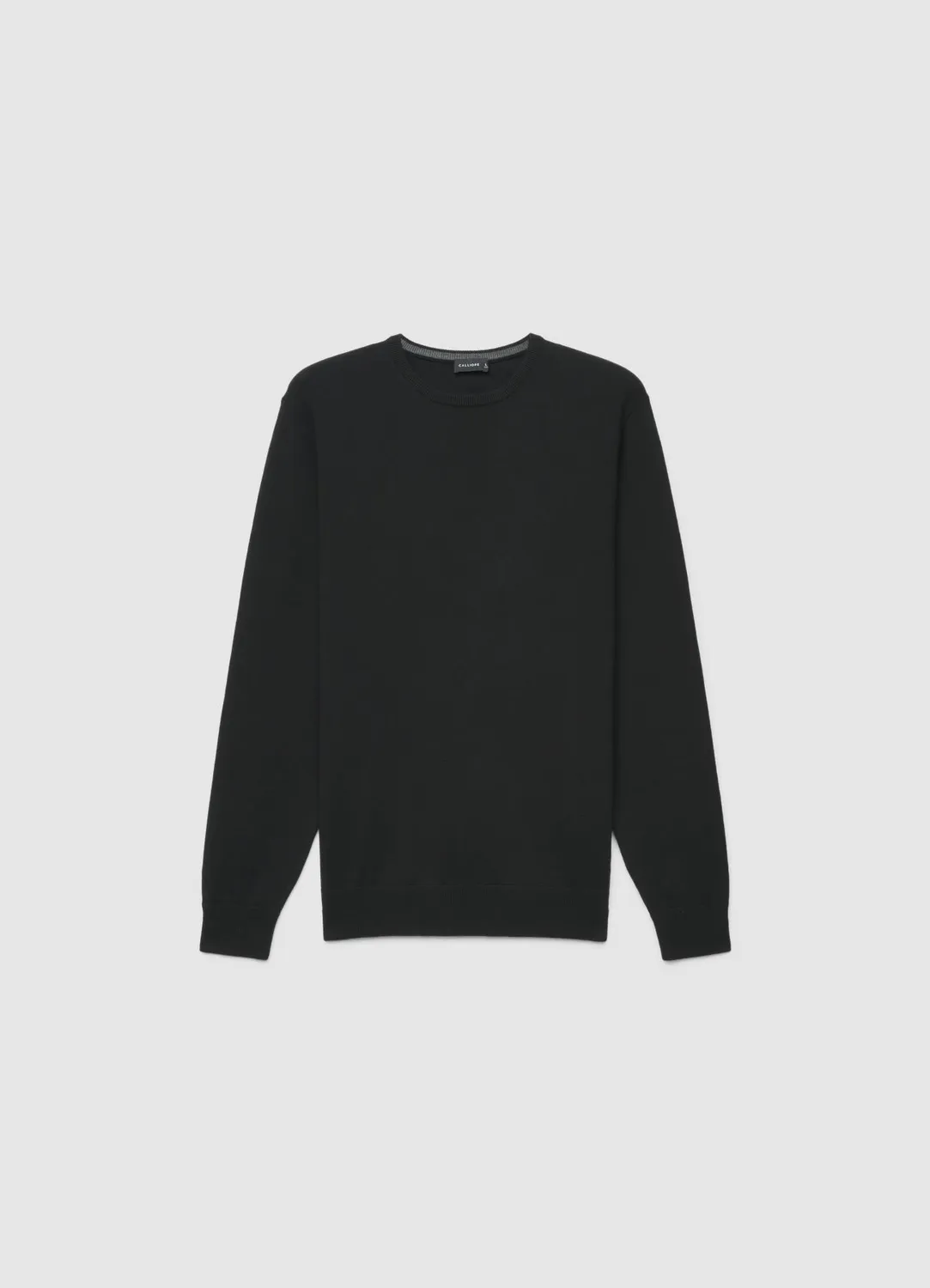 Calliope pull col rond homme uni manches longues