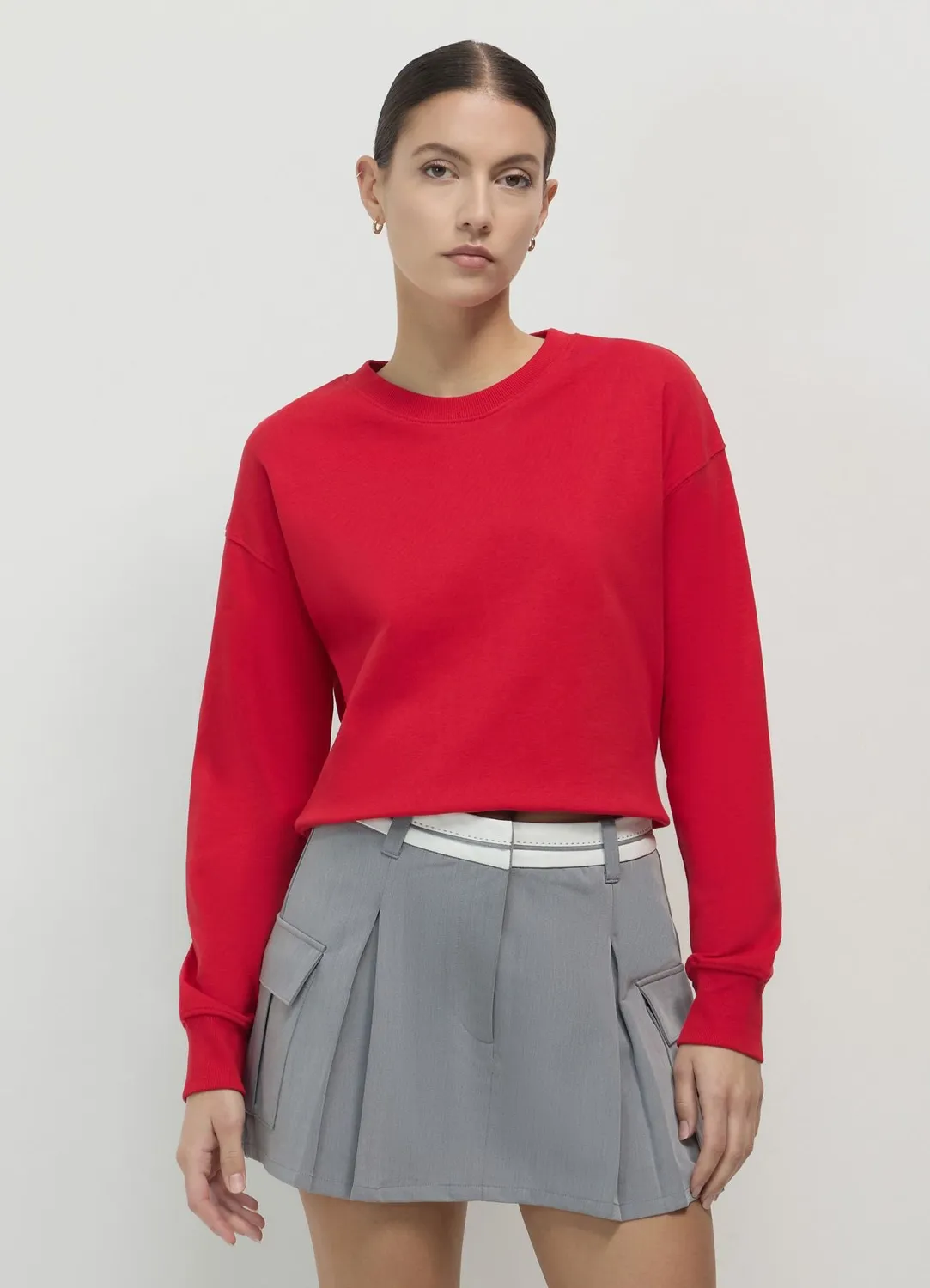 Calliope Felpa girocollo basic sweat coton femme