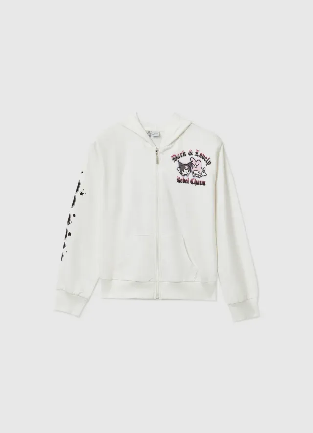Calliope sweat Kuromi fille zippé capuche