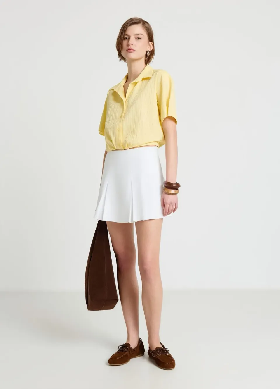 Calliope jupe-culotte femme plissée taille haute