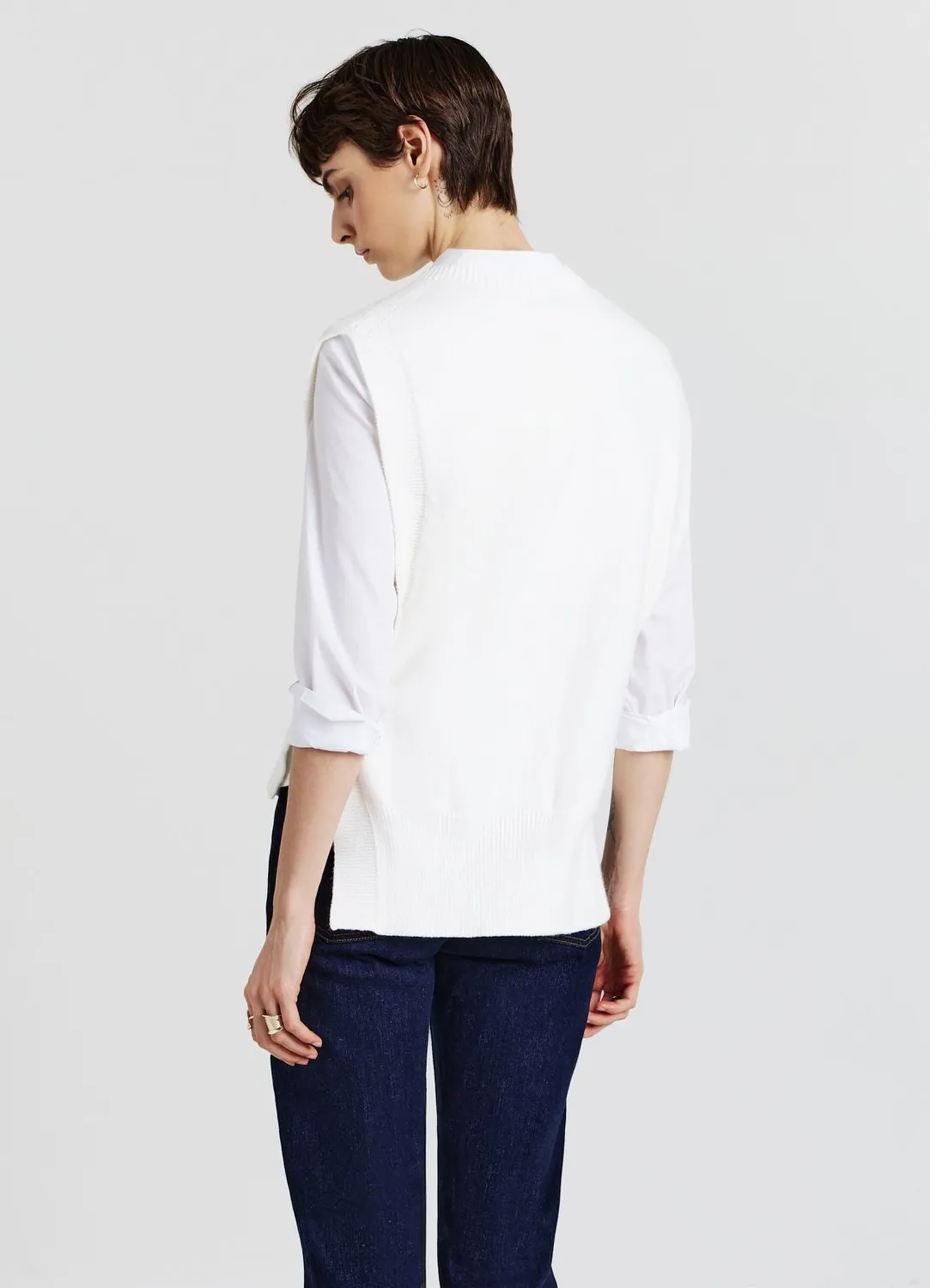 Calliope gilet femme maille boutons côtés