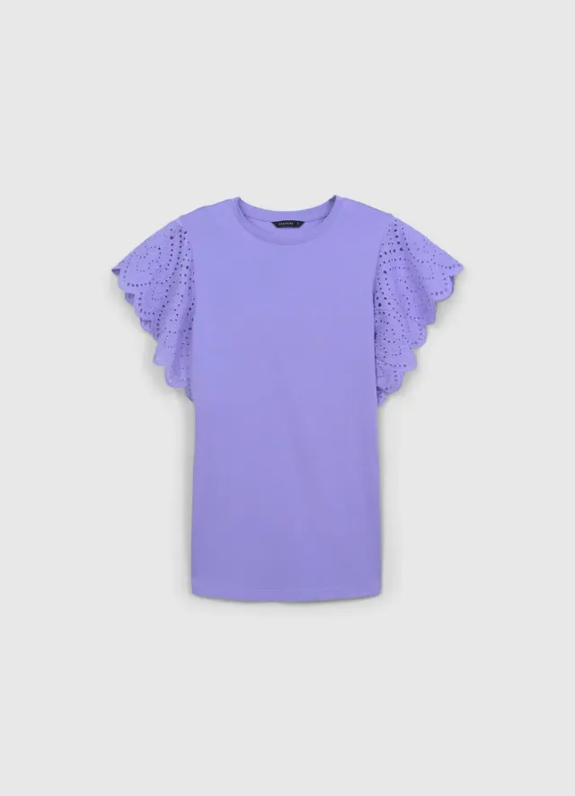 Calliope t-shirt femme volant sangallo taille S coton