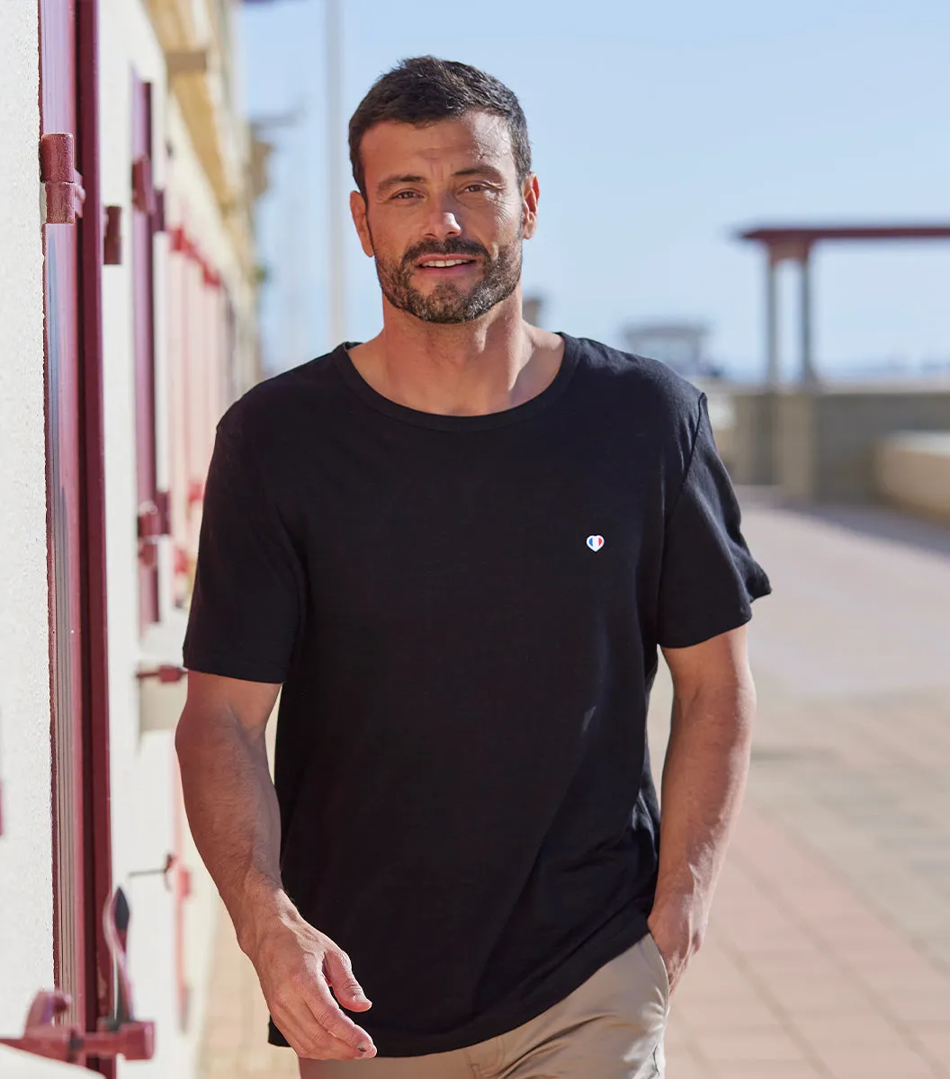 Cocorico Iconique t-shirt homme noir lin