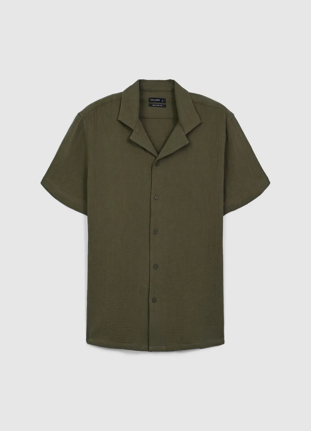 Calliope chemise bowling homme coton gaufré XS-XXL