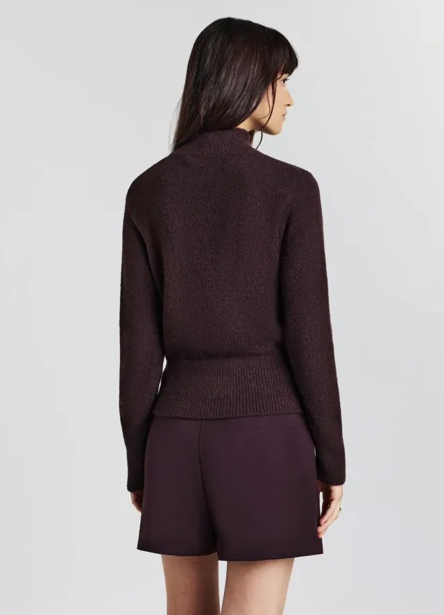 Calliope maglia pull col roulé femme manches longues