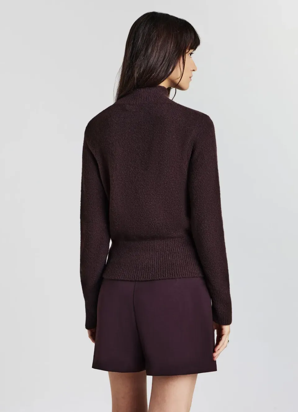 Calliope maglia pull col roulé femme manches longues