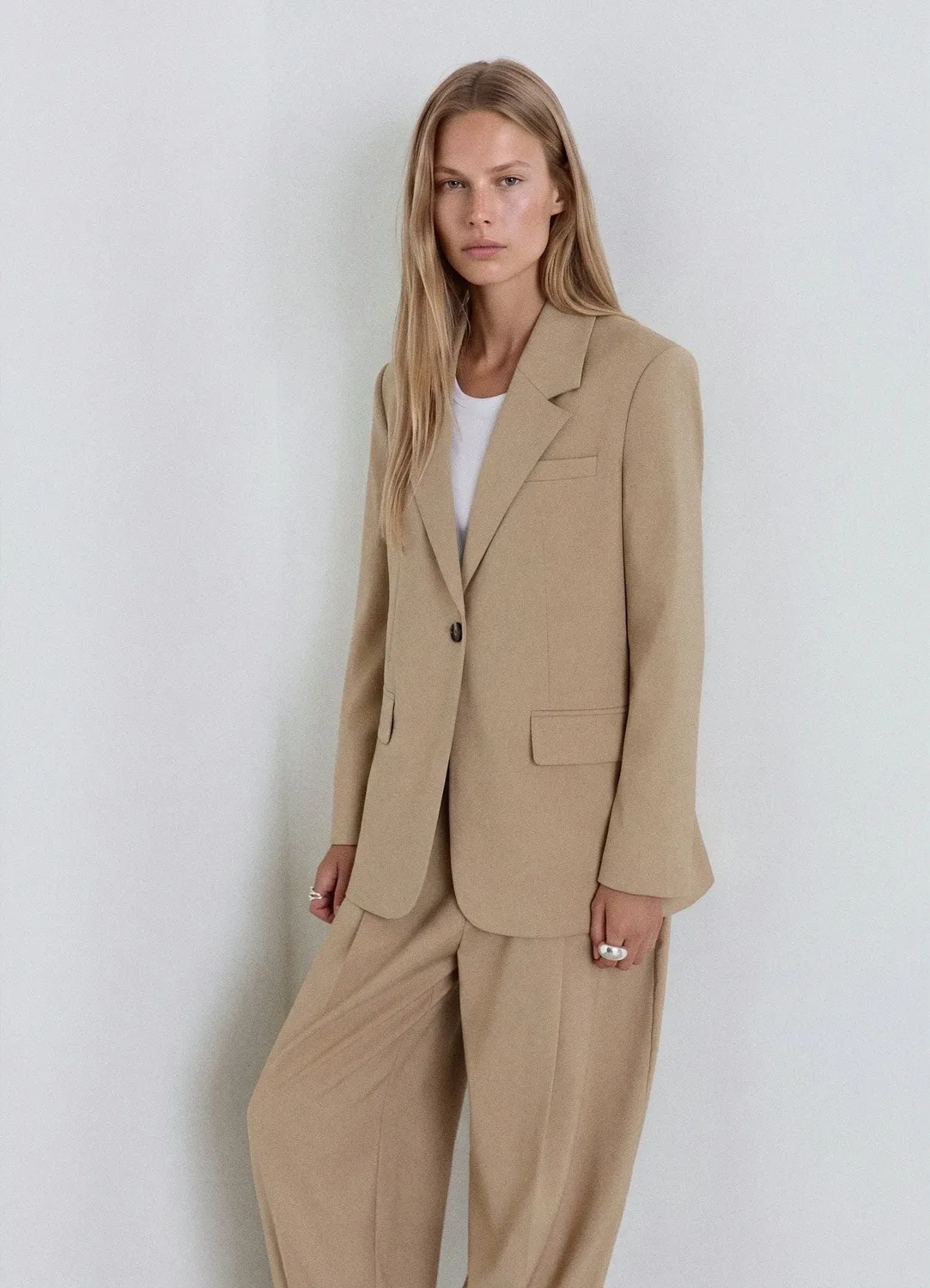Calliope veste tailleur unie femme un bouton