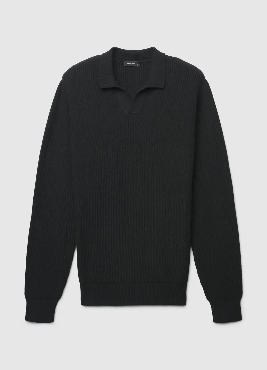 Calliope Pull polo côtelé homme manches longues regular