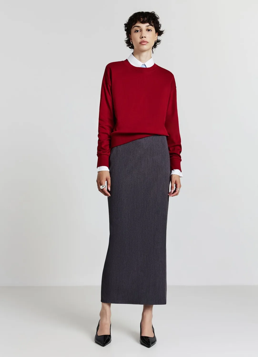 Calliope sweat col rond basic femme coton