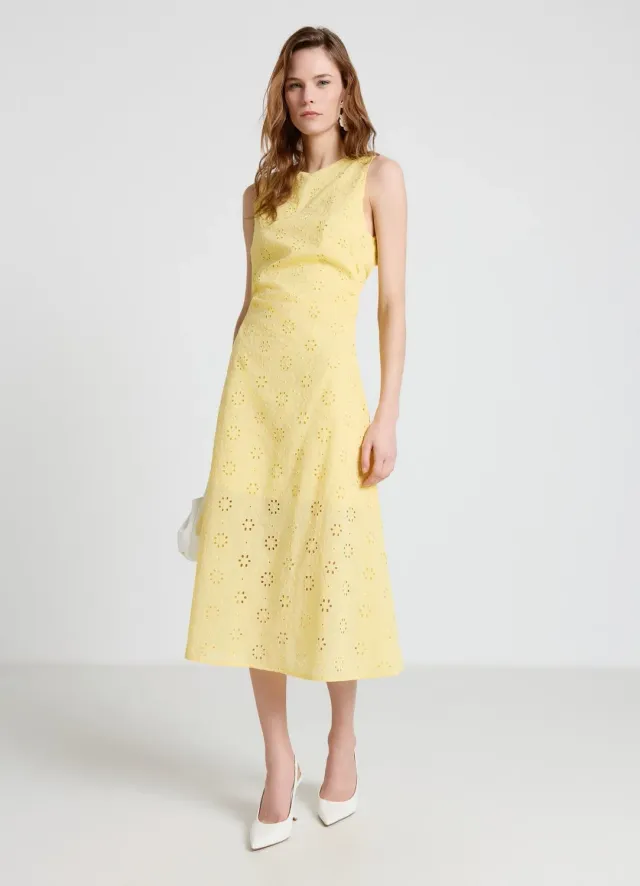 Calliope Sangallo robe midi femme dos ouvert