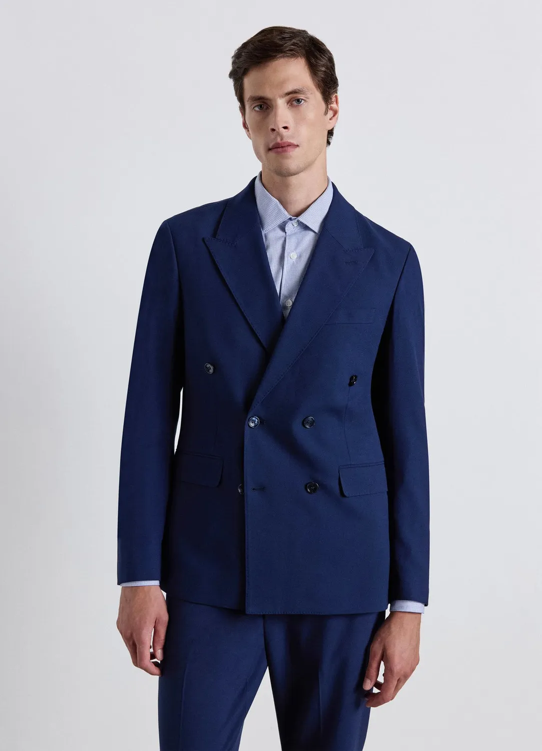 Calliope blazer homme croisé uni coupe droite