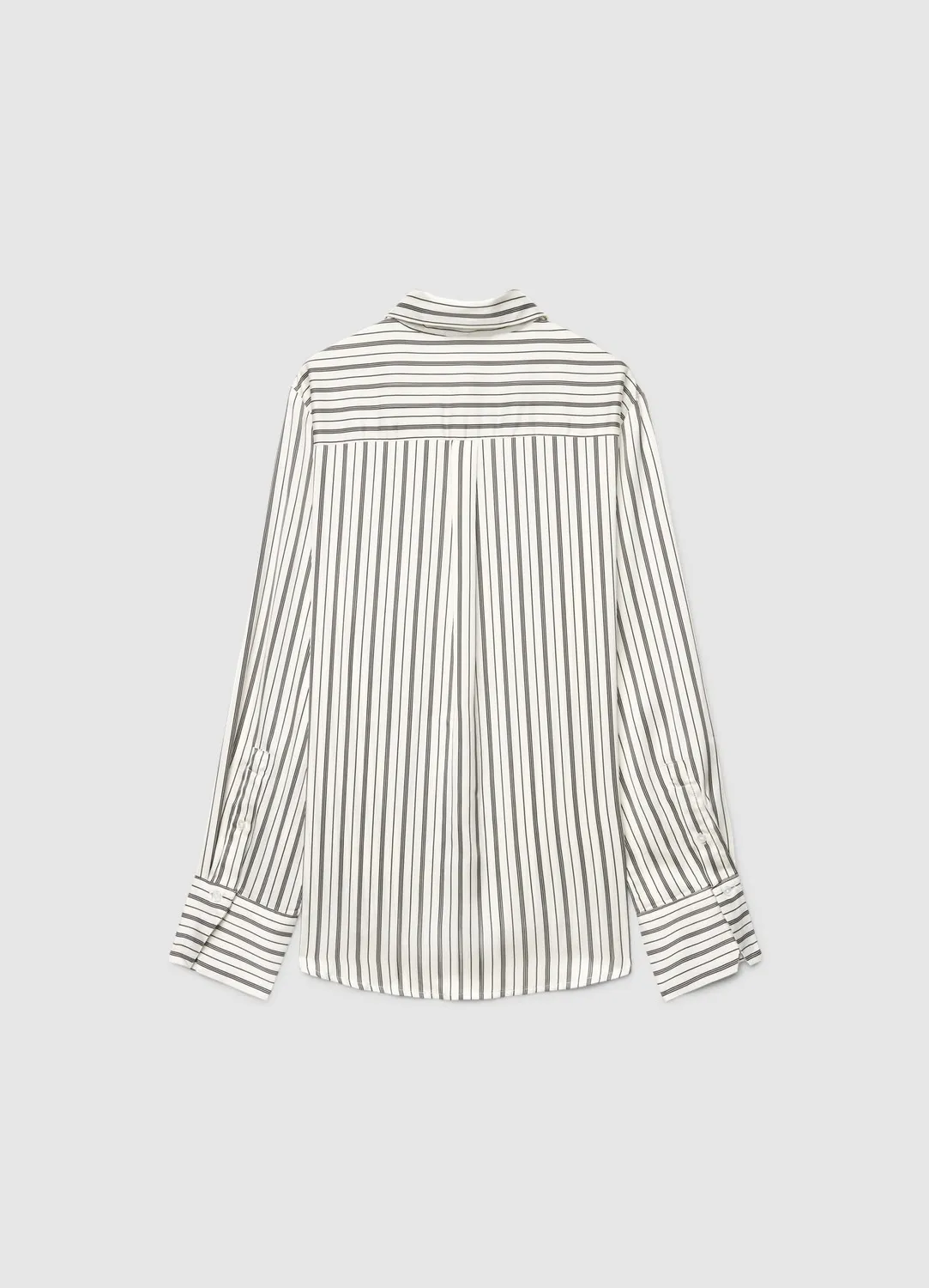Calliope Rayures chemise femme satinée manches longues