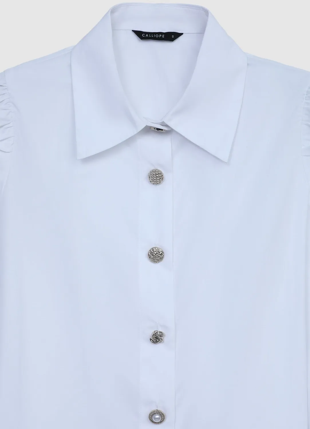 Calliope chemise boutons dorés femme manches longues