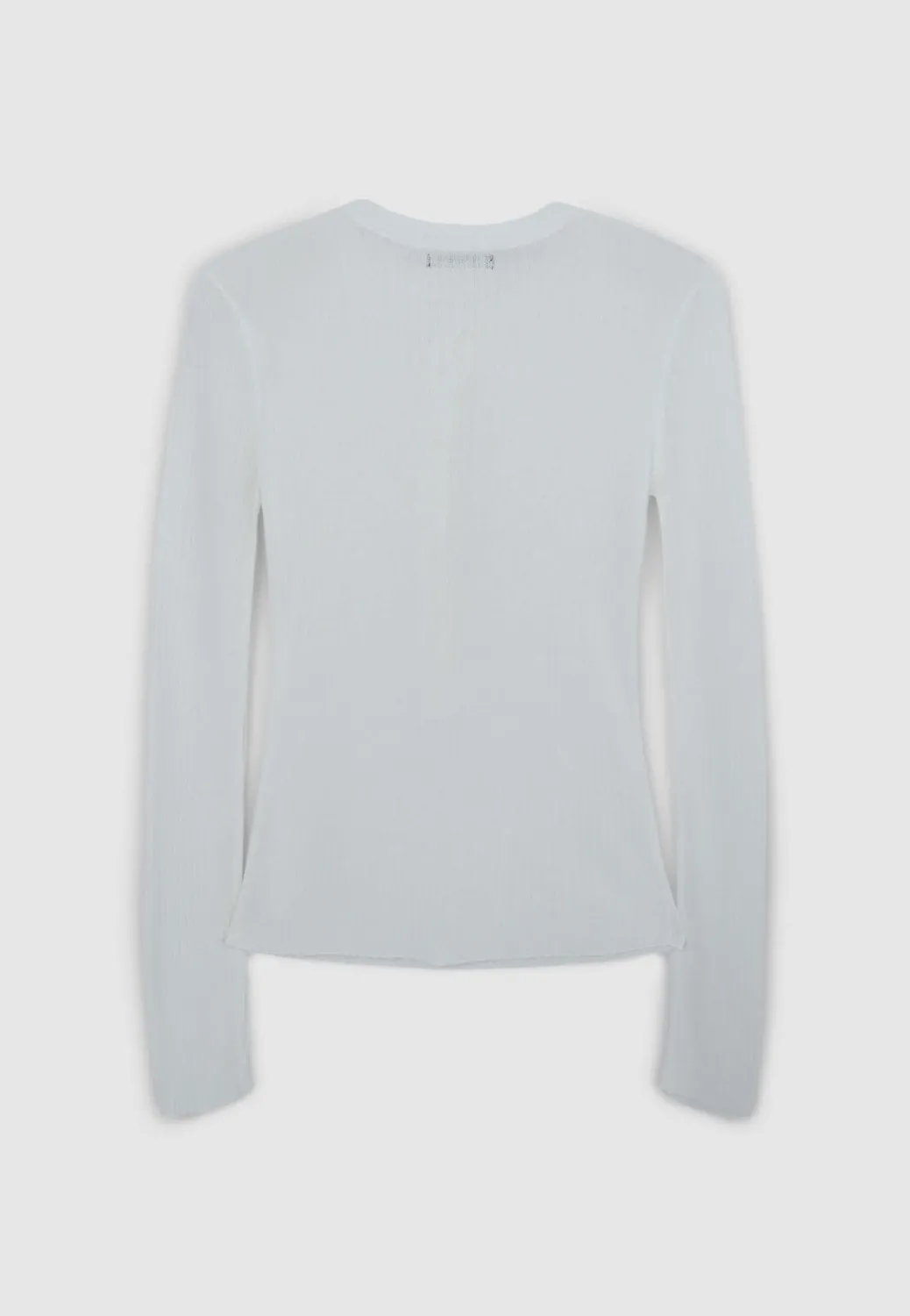 Calliope t-shirt serafino manches longues uni