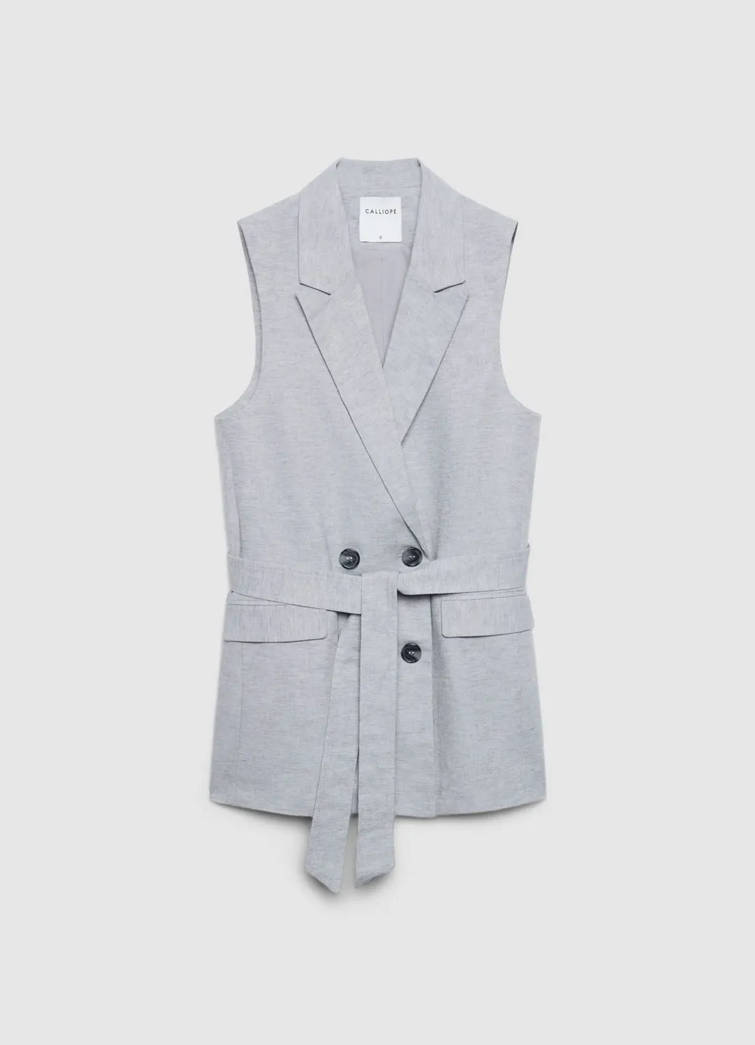 Calliope gilet femme croisé ceinture tailleur