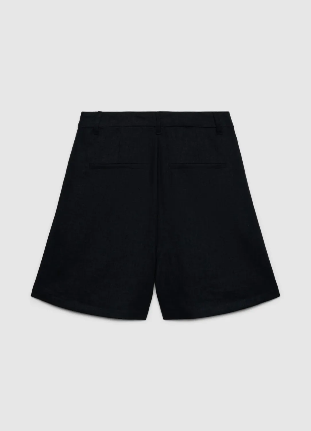 Calliope bermuda lin femme taille haute uni