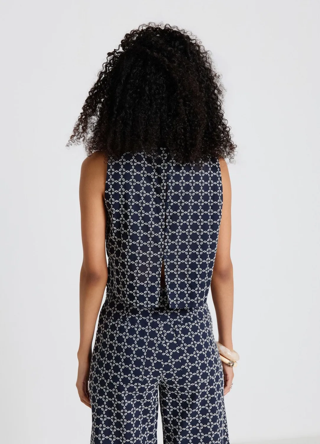 Calliope top sans manches motif all-over