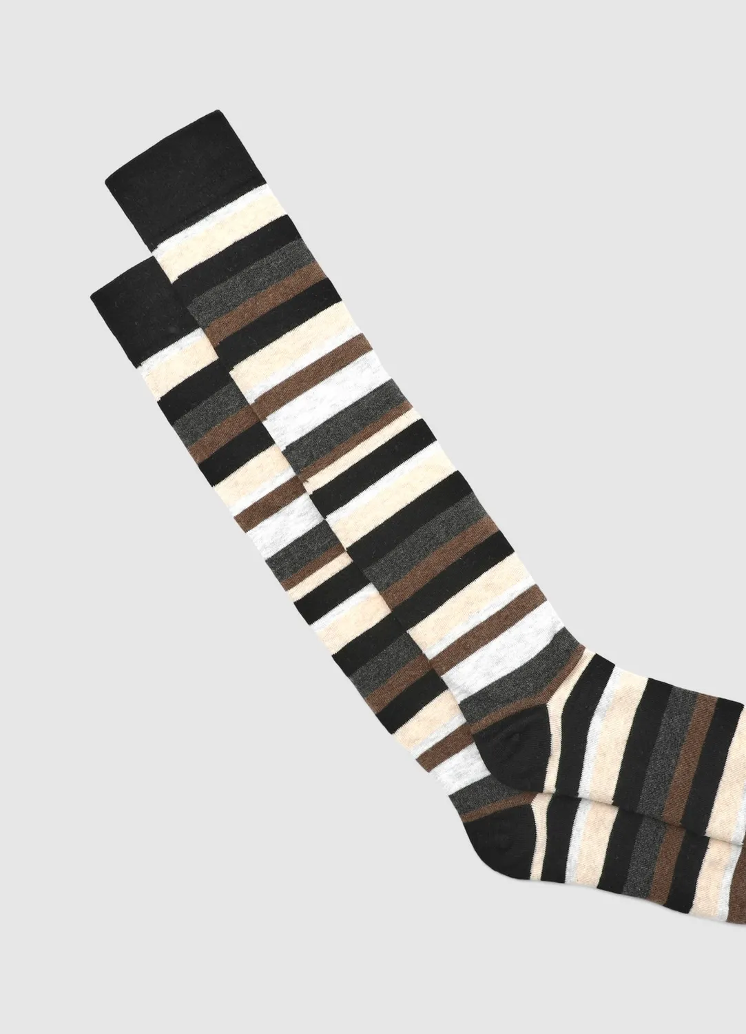 Calliope chaussettes hautes homme rayures multicolore TU