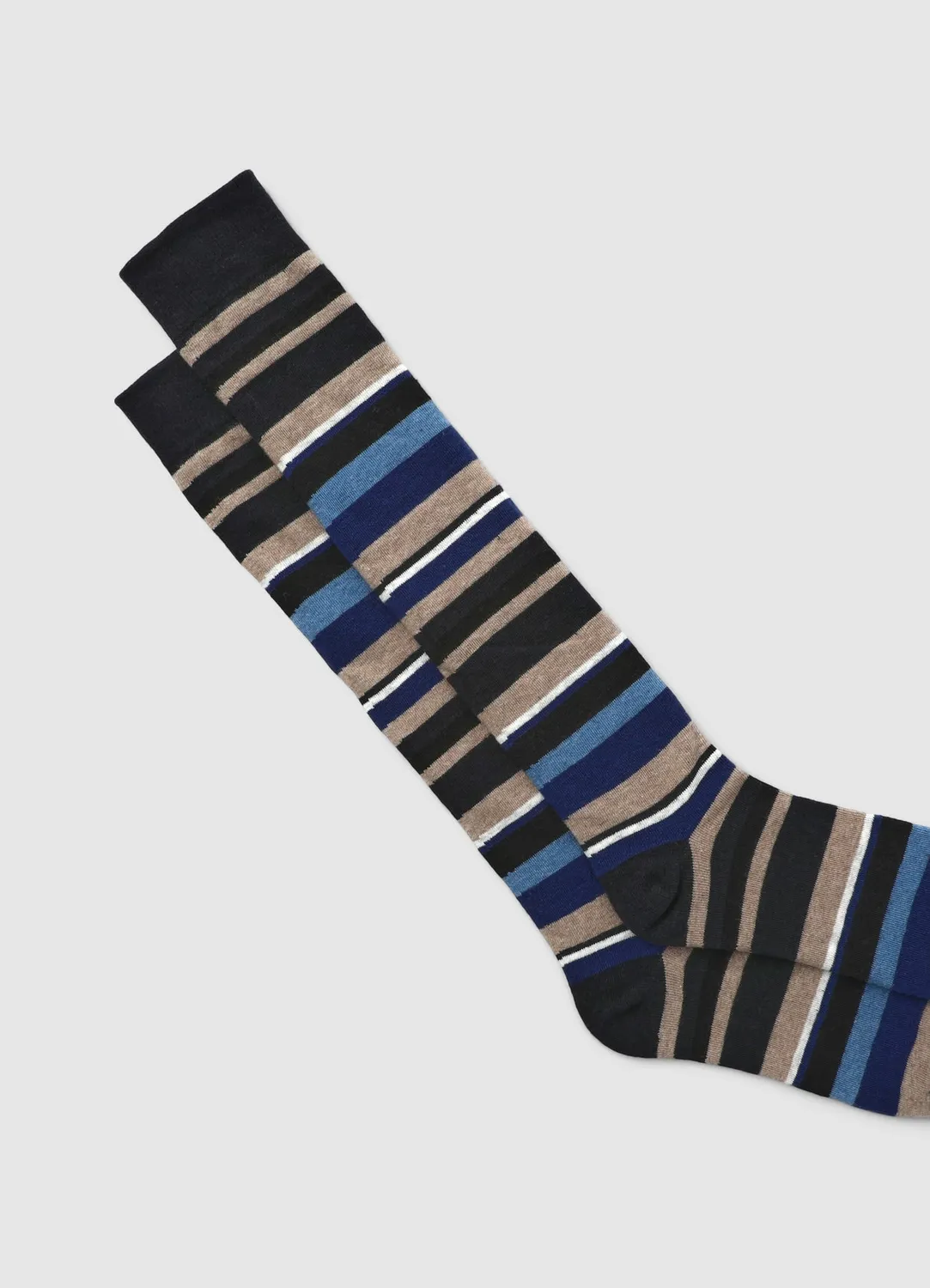 Calliope chaussettes hautes rayures multicolore homme