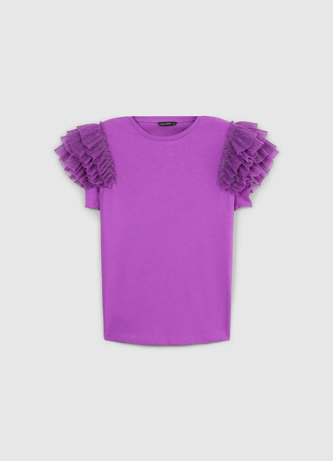Calliope t-shirt tulle femme M col rond coton