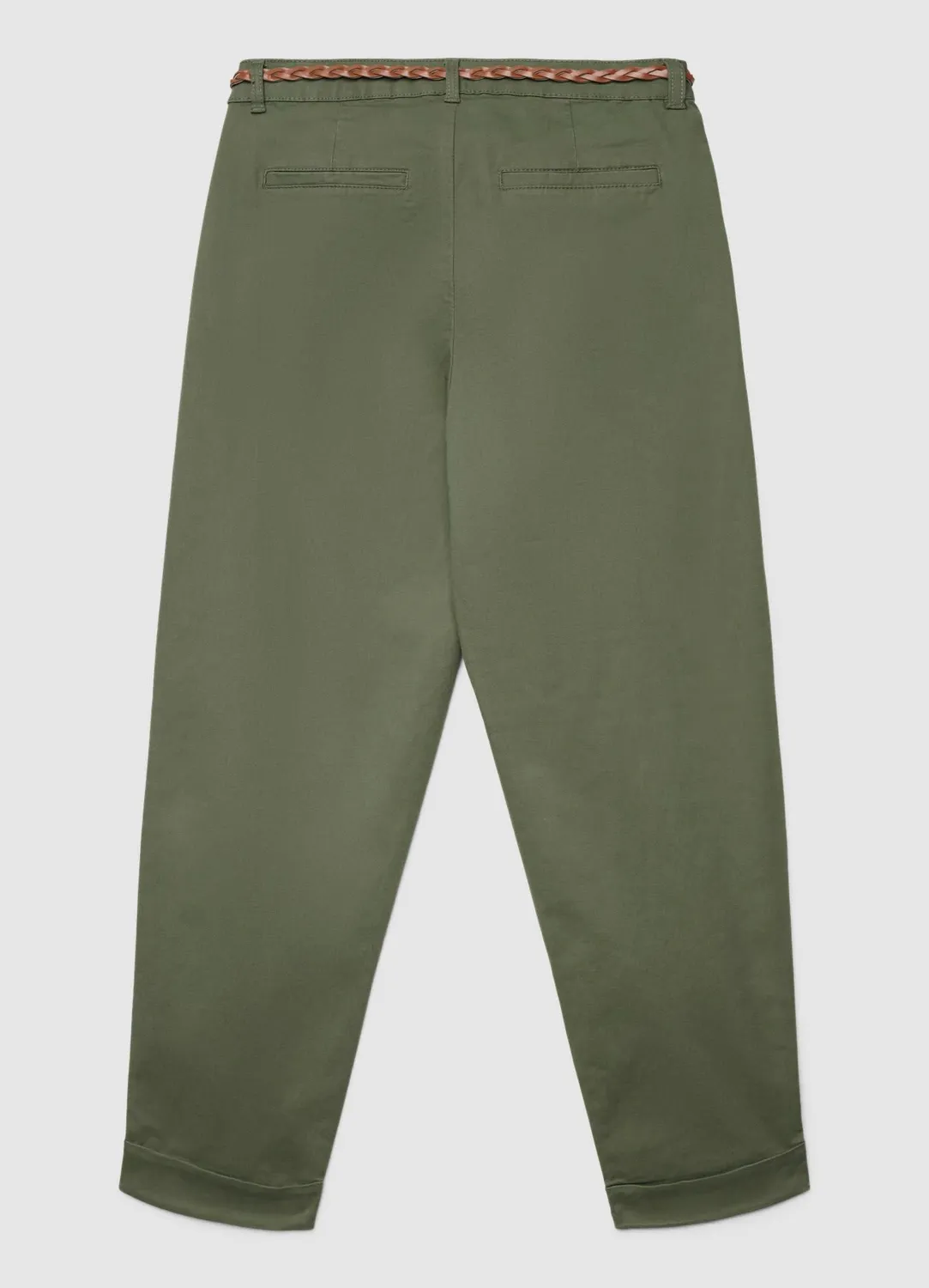 Calliope pantalon chino ceinture tressée femme regular