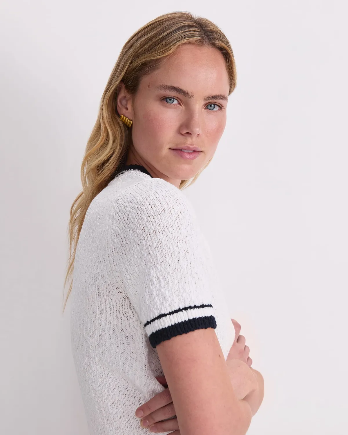 Sportscraft Cotton Crew pull coton manches courtes