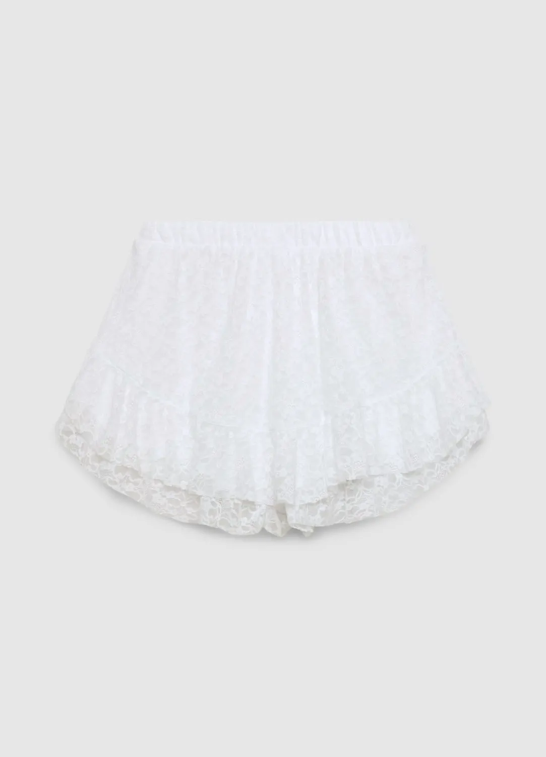Calliope jupe-short dentelle femme volants fleuris