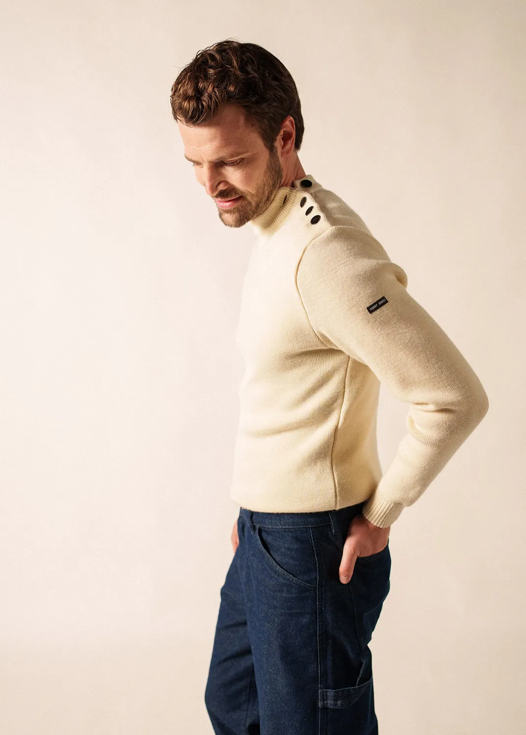 Saint James Matelot pull marin écru pure laine