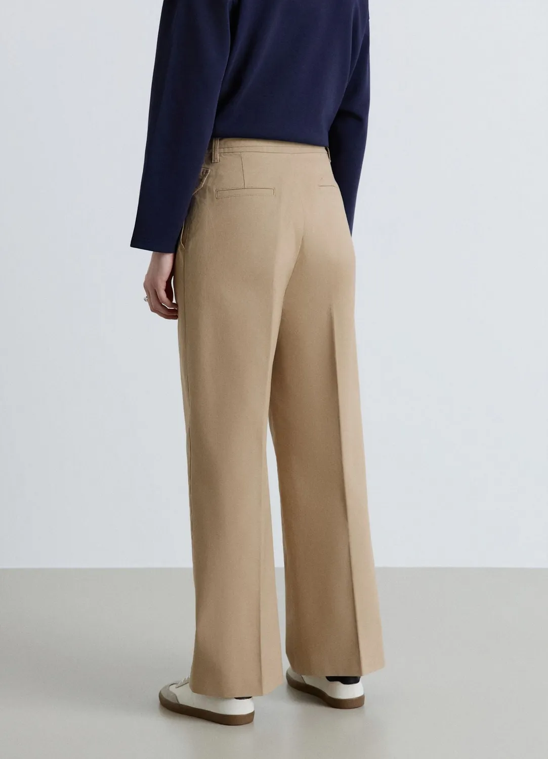 Calliope pantalon twill femme poches a rabat