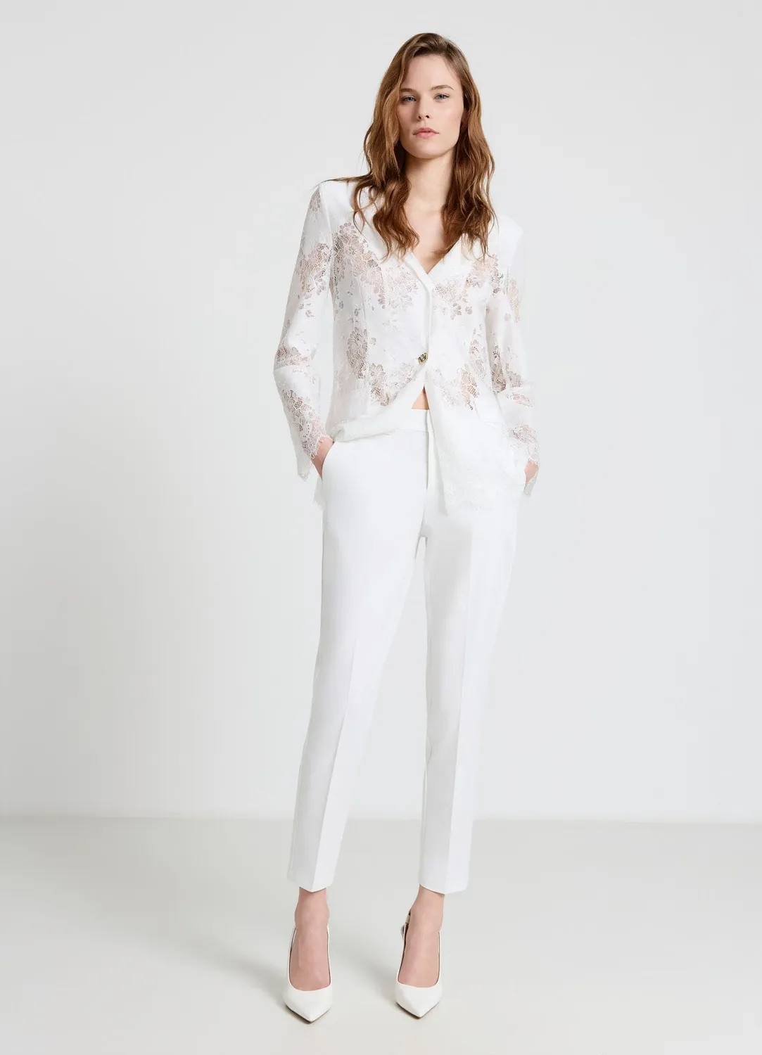 Calliope pantalon coton droit femme pli marqué