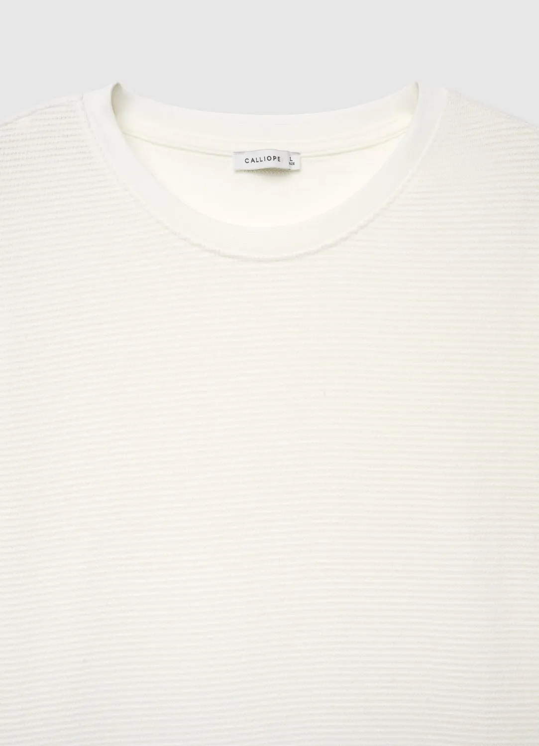Calliope T-shirt homme manches longues texturé col rond