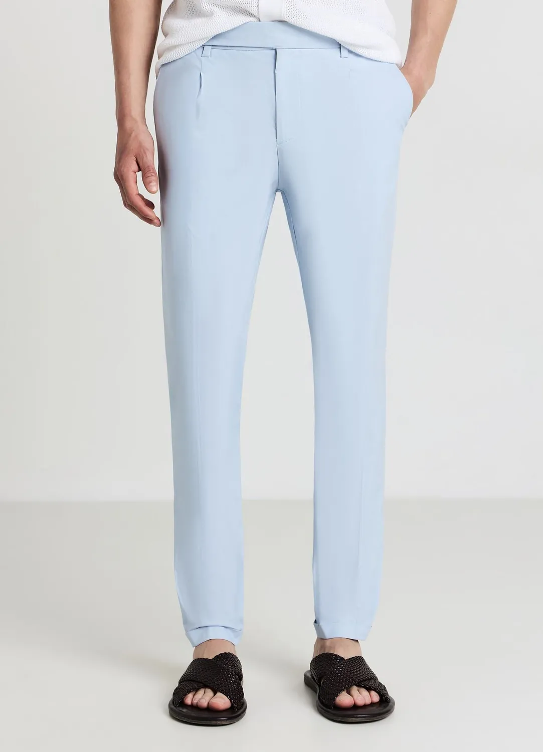 Calliope uni pantalon homme coton regular