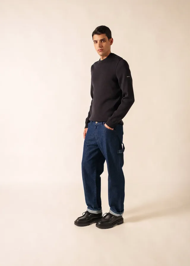 Saint James Galiote pull marin navy laine