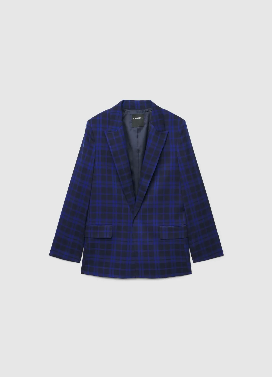 Calliope veste ouverte à carreaux femme coupe droite